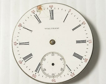 e934 Vintage Waltham Wrist Watch English Movement for Parts Repair 17J