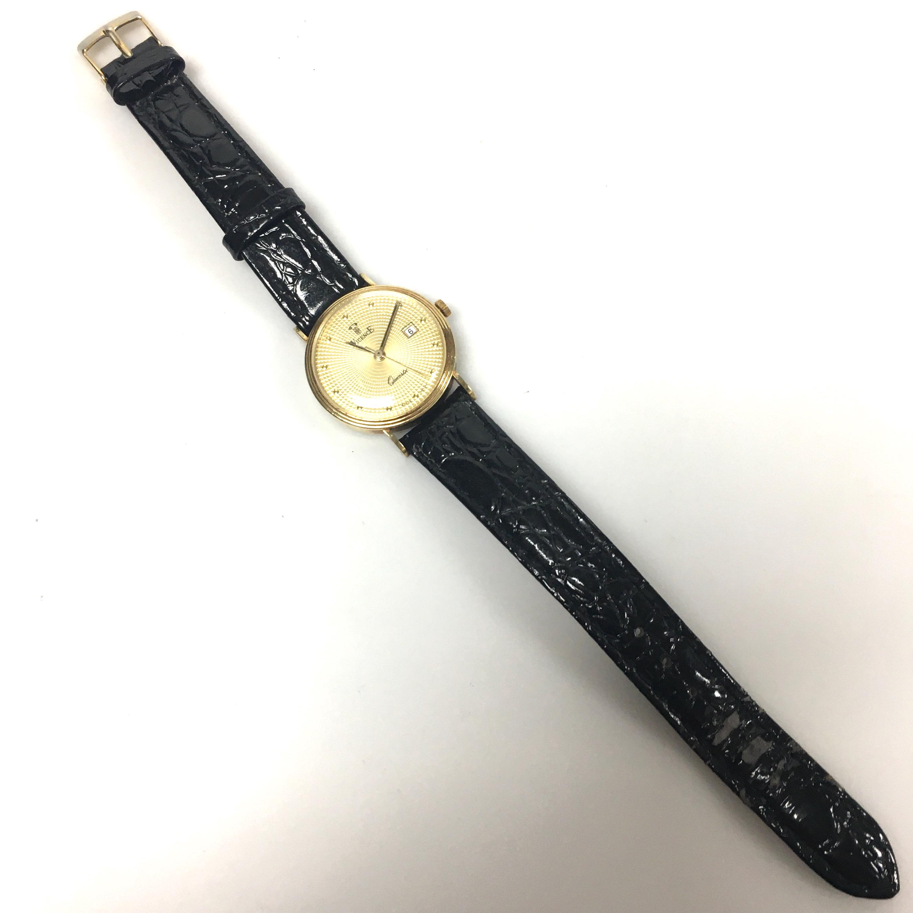 V279 Vintage Vicence Quartz Swiss Movement 14K Yellow Gold  display picture 1