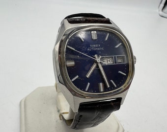 u230 Timex Blue Dial Automatic Day Date Wrist Watch