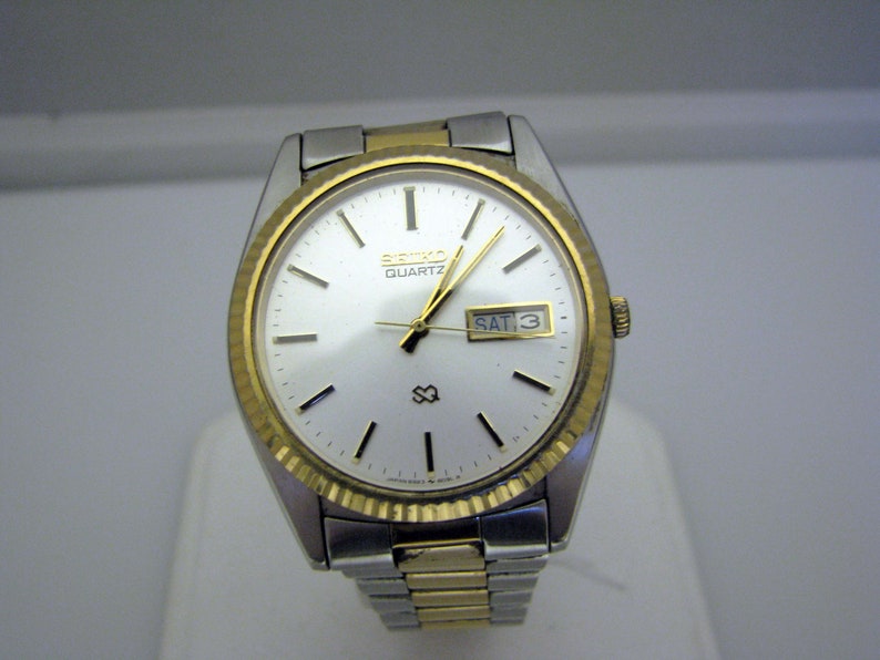 J138 Vintage Seiko Two Tone Water Resistant Quartz Wrist Watch | Etsy