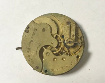 e996 Antique Elgin Watch Movement for Parts or Repair 16S