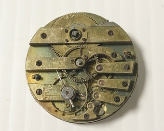 e903 Antique Jules Mathey Complete Watch Movement for Parts or Repair