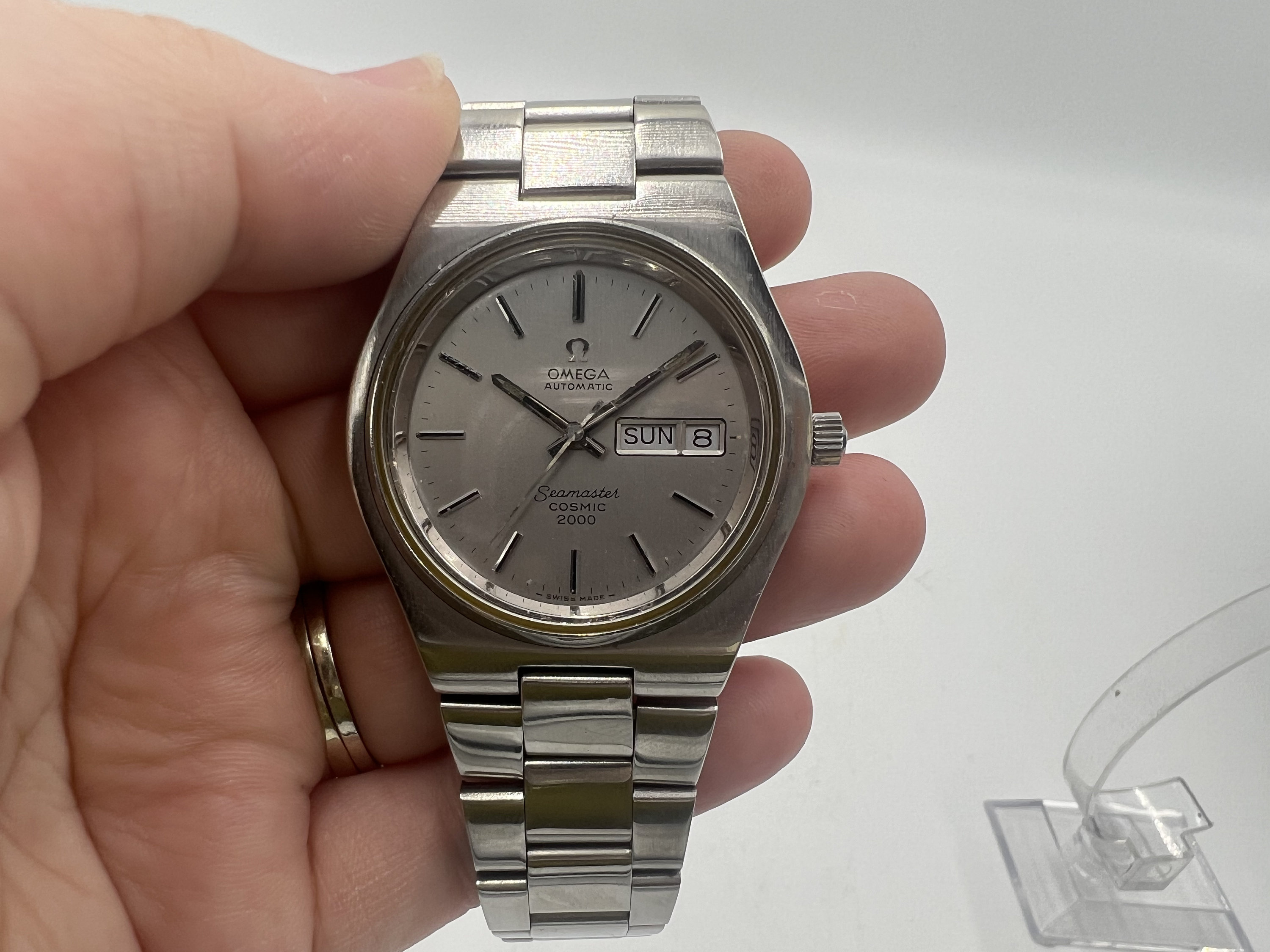 U001 Reloj de pulsera automatico OMEGA Seamaster Cosmic 2000 de la decada de 1970 con fecha de dia Etsy Espana