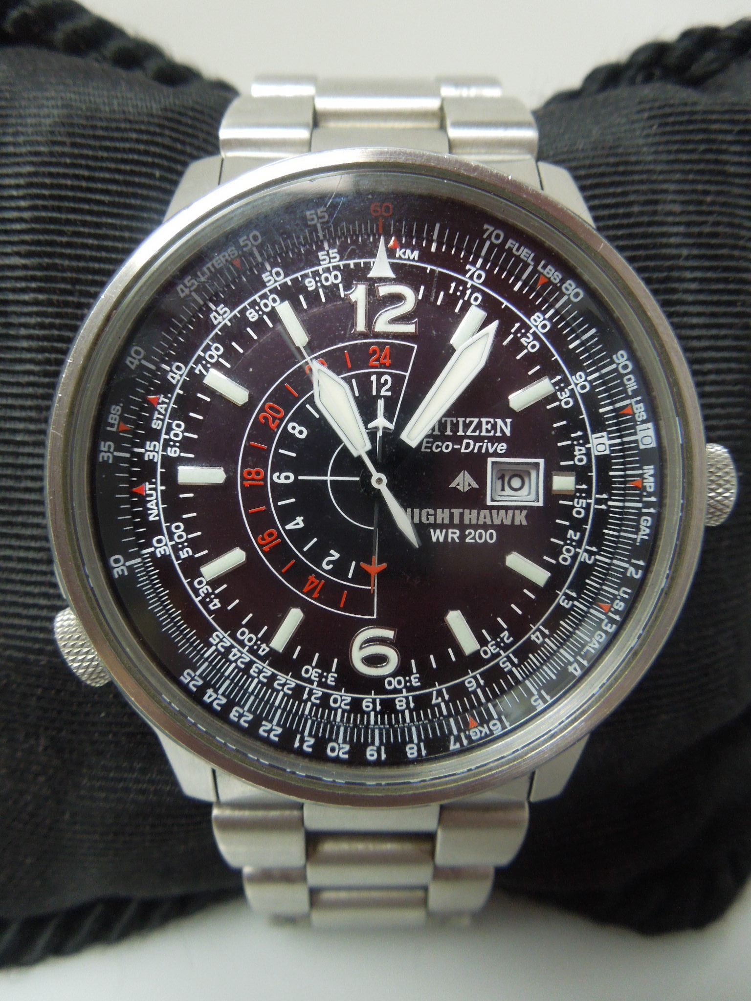 S287 Citizen Nighthawk Eco drive Pilot Watch Men s B877 S015693 Etsy UK