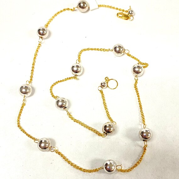 U492 Vintage 18K Yellow Gold Link Chain Necklace 18