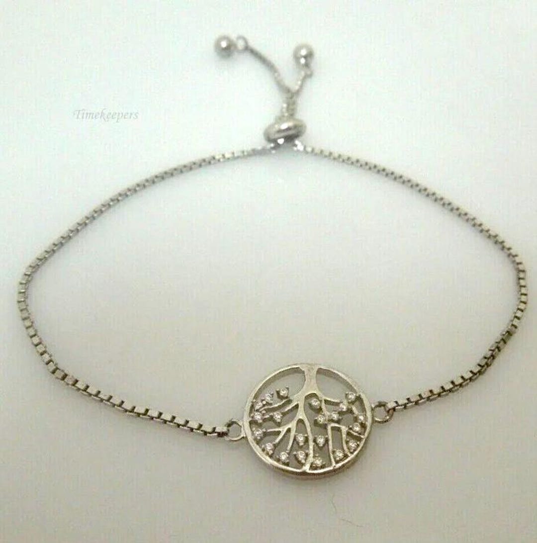 R844 Tree of Life Sterling Silver// Bracelet Tree // 925 Adjustable ...