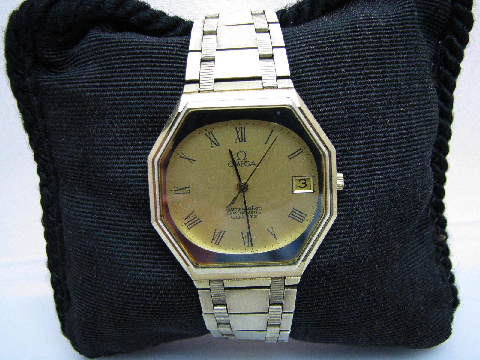 A1081 Omega Constellation 10k GF Chronometer Quartz Watch Date