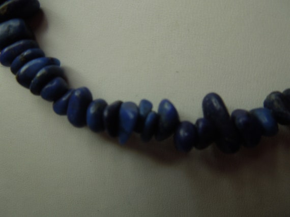 q364 Beautiful Lapis Lazuli Crystal Necklace with… - image 2