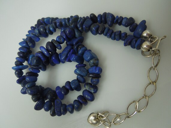 q364 Beautiful Lapis Lazuli Crystal Necklace with… - image 8