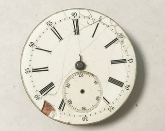 e997 Antique Watch Movement for Parts or Repair