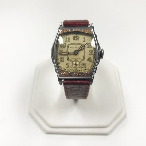 c696 Vintage Ollendorf Watch in Two Tone 1930's