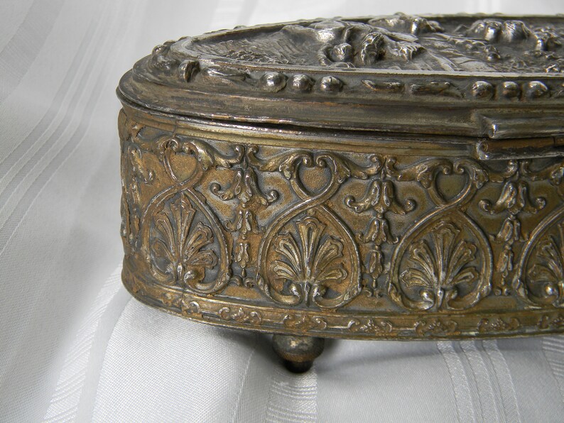 j430 Vintage Jennings Brothers Silver plated Casket #2555