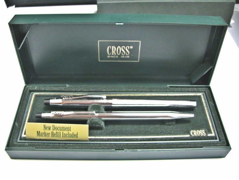 H052 Unique Cross Pen and Pencil Set in Green Box Etsy