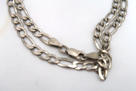 t610 Sterling Silver Figaro Chain Necklace - image 4