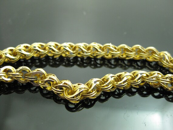 b801 Beautiful Antique Rolo Chain with Attached 1… - image 6