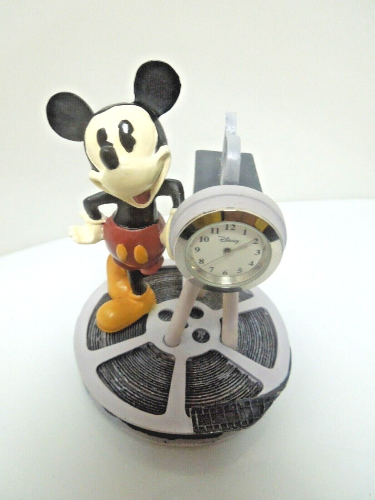 R879 Disney Mickey Mouse Movie Film Reel Figurine With A Clock LIGHTS  CAMERA ACTION -  Canada