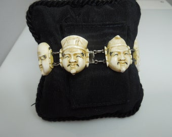 完売 Japanese Vintage Q233 Silver Gods Lucky Seven Carved & 彫刻