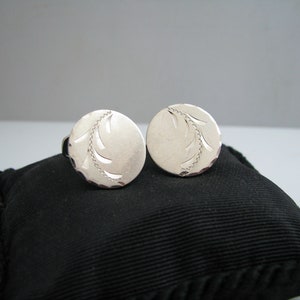 b647 Men&#39;s Sterling Silver Cuff links and Tie Bar Set