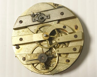 e912 Antique Watch Movement for Parts or Repair t-wind
