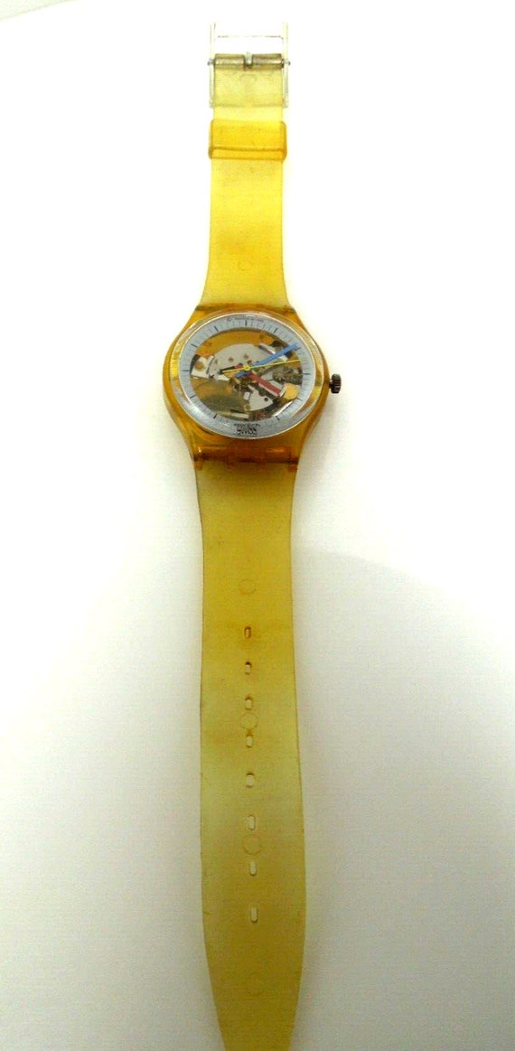 ヴィンテージ Swatch 1985年 Jelly Fish NEW 1985 Swatch Watch JELLY FISH GK100 Case & Papers by