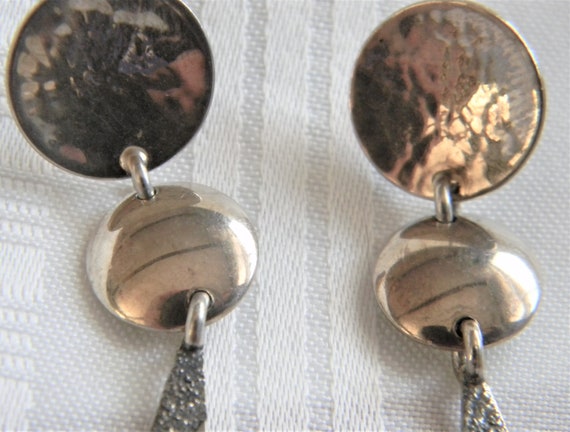 h980 Nice Sterling Silver Stud Eagle Dangle Pierc… - image 2