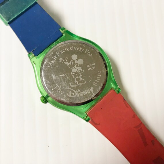 Disney Mickey Mouse Watch - Green and Red Vintage Mickey Mouse and Minnie Watch Christmas Edition by  main image 3