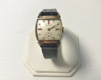 e639 Vintage Helbros Swiss Men's Wrist Watch 10K RGP Stainless Back
