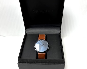 w053 Movado BOLD Thin Chronograph/Quartz Minimalist Museum Dial Layout Watch