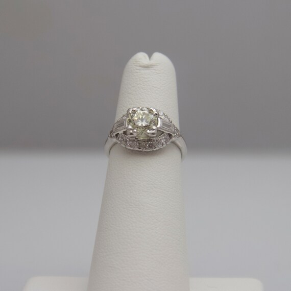 d650 Gorgeous Vintage Platinum Diamond Engagement… - image 2