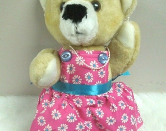 q849 Vintage Rare Teddy Bear Girl Stuffed Plush Animal