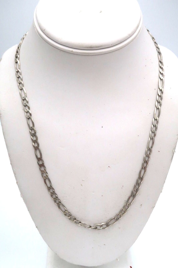 t610 Sterling Silver Figaro Chain Necklace - image 1