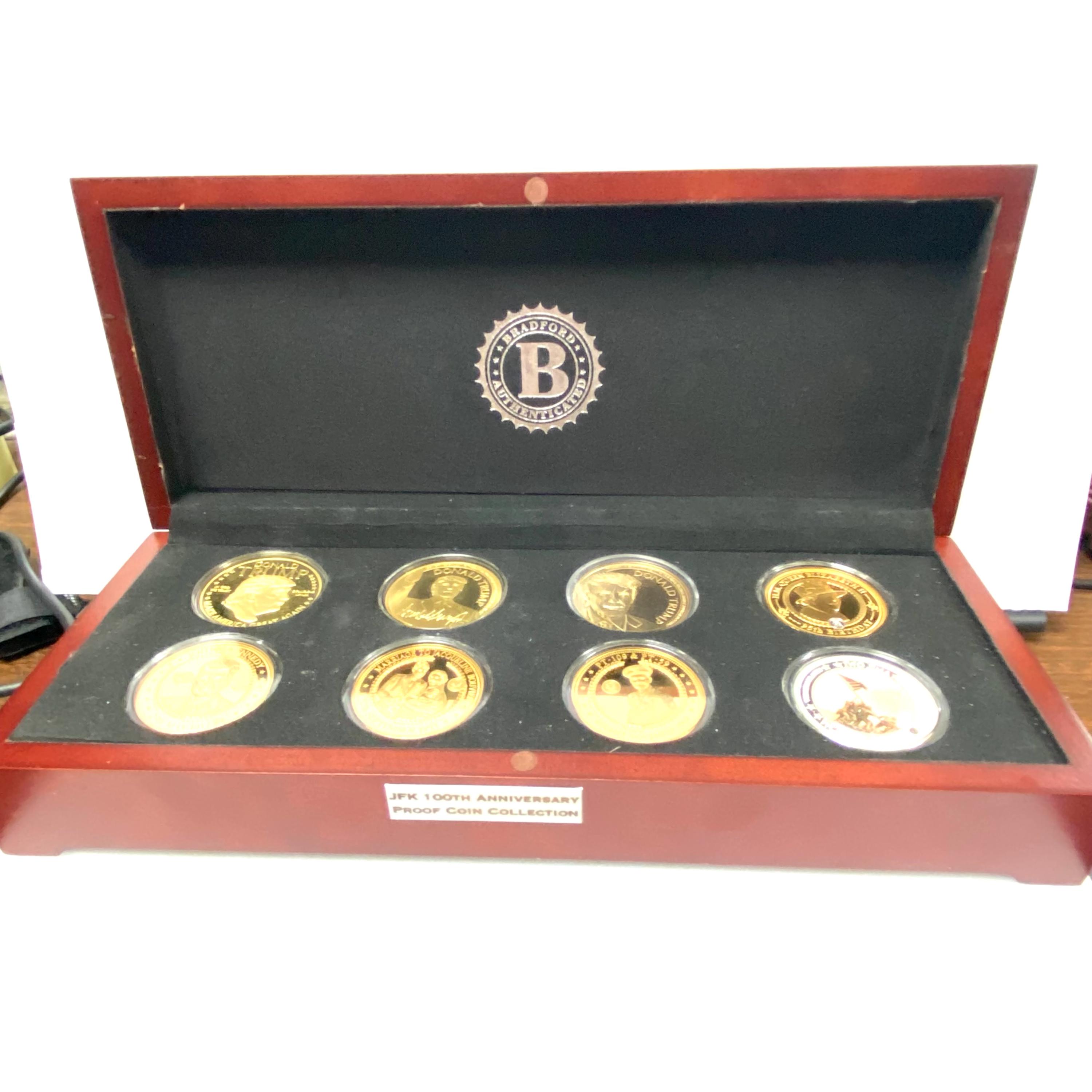 True Life Coin (TLC)コレクター14枚&ピンバッジセット U978 JFK 100th Anniversary Proof 8-coin Collection (bradford