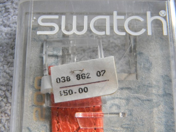 j910 Swatch Watch Red Island Scuba 200 SDK106 Qua… - image 3