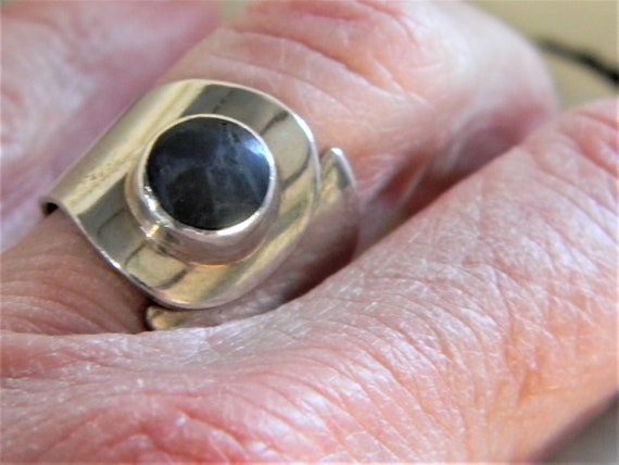 H518 Unique Sterling Silver Ring With Cabochon Blue Lapis - Etsy