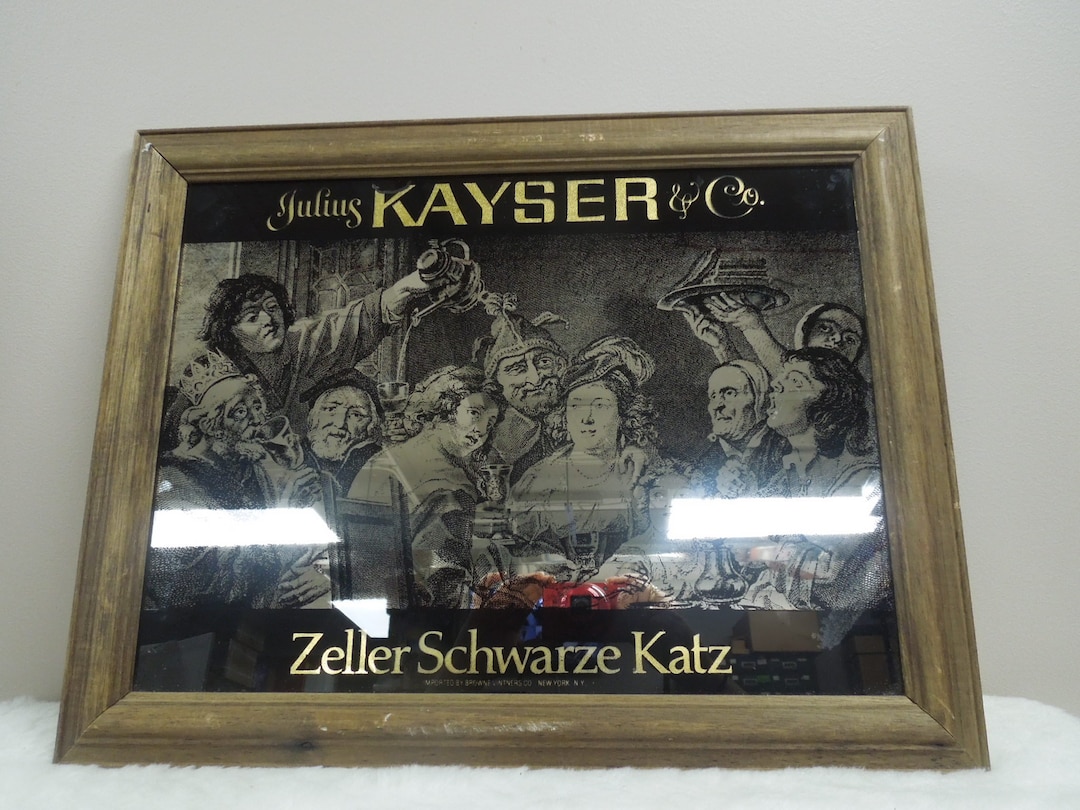 Chesterfield パブミラー ウォールミラー トランプ クイーン Q933 Julius Kayser and Co Mirrored Tavern Bar Mirror-black