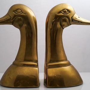 K530 Gold Tone Duck Bookends