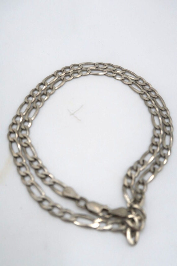 t610 Sterling Silver Figaro Chain Necklace - image 3