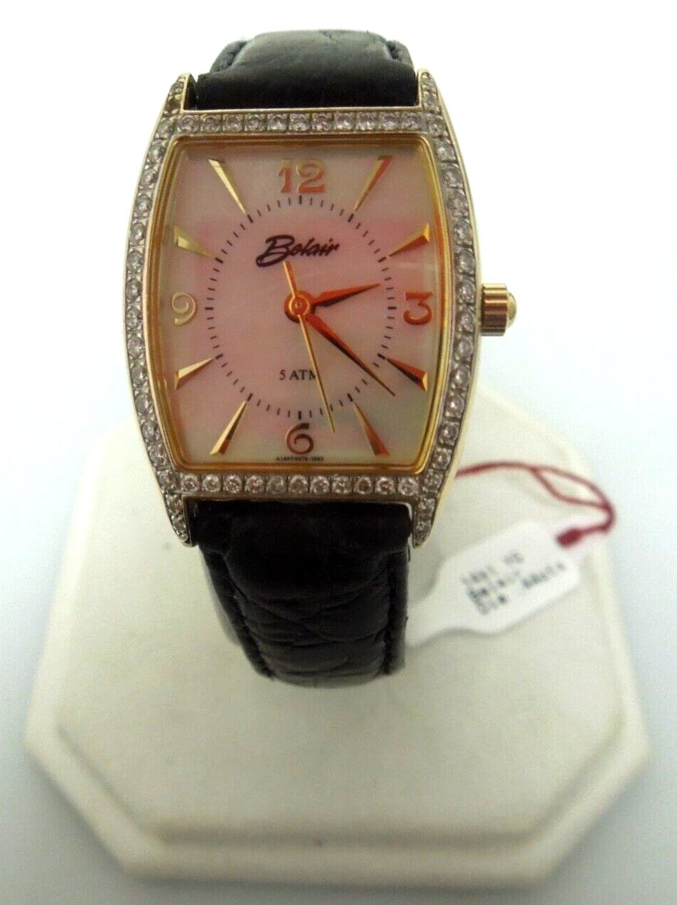 Belair Ladies Watch New in Original Box Black Leather Strap 