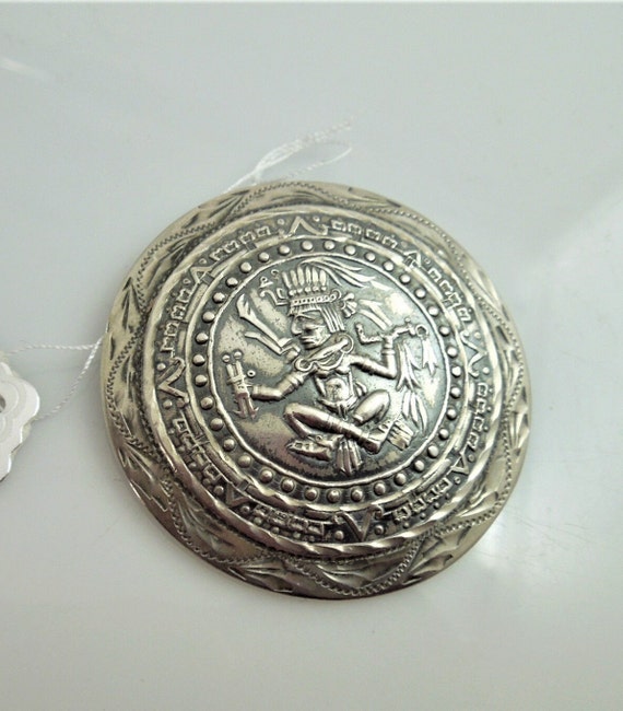 q004 Sterling Silver Round Brooch Pin/Brooch