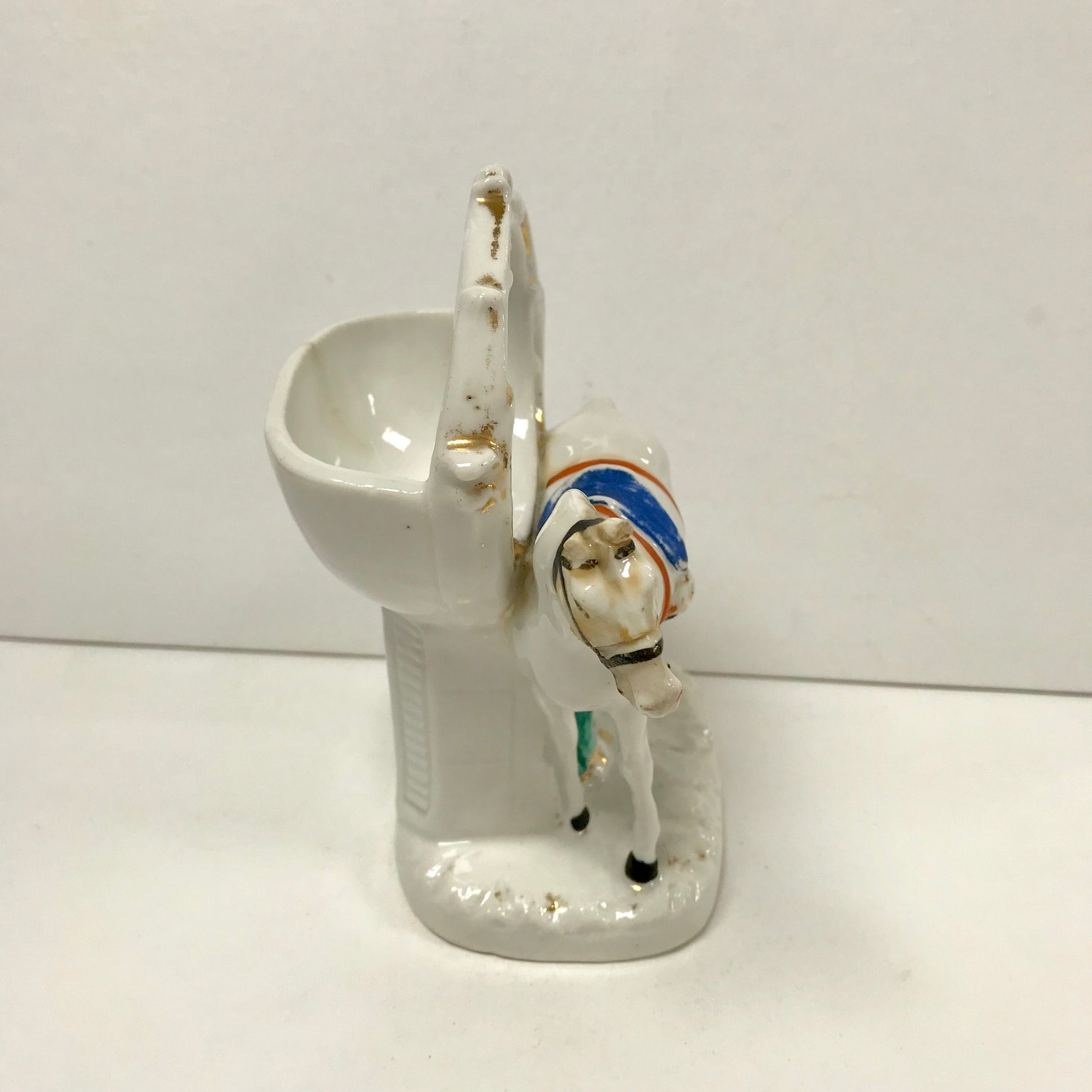 F281 Vintage Ceramic Pocket Watch Holder Stand Case Etsy