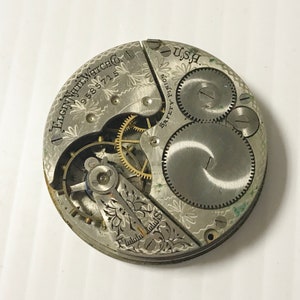 e926 Vintage Elgin Wrist Watch Movement for Parts Repair image 2