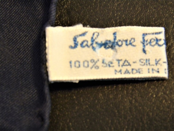 h733 Vintage Rare Salvatore Ferragamo 100% Silk S… - image 4