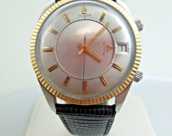 s842 Jaeger LeCoultre JLC Memodate (Memovox +Date) 14kt Gold Cap Men's Watch