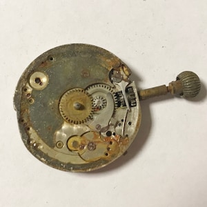 e957 Vintage Mechanical Wrist Watch Movement for Parts Repair bild 2