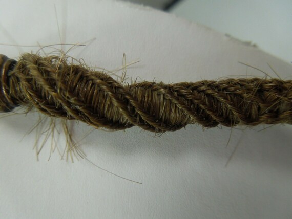 q814 Victorian Era 1800 s Woven Hair Chain Neckla… - image 3