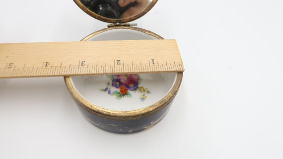 t499 Antique Austria Porcelain Jewelry Trinket box - image 6