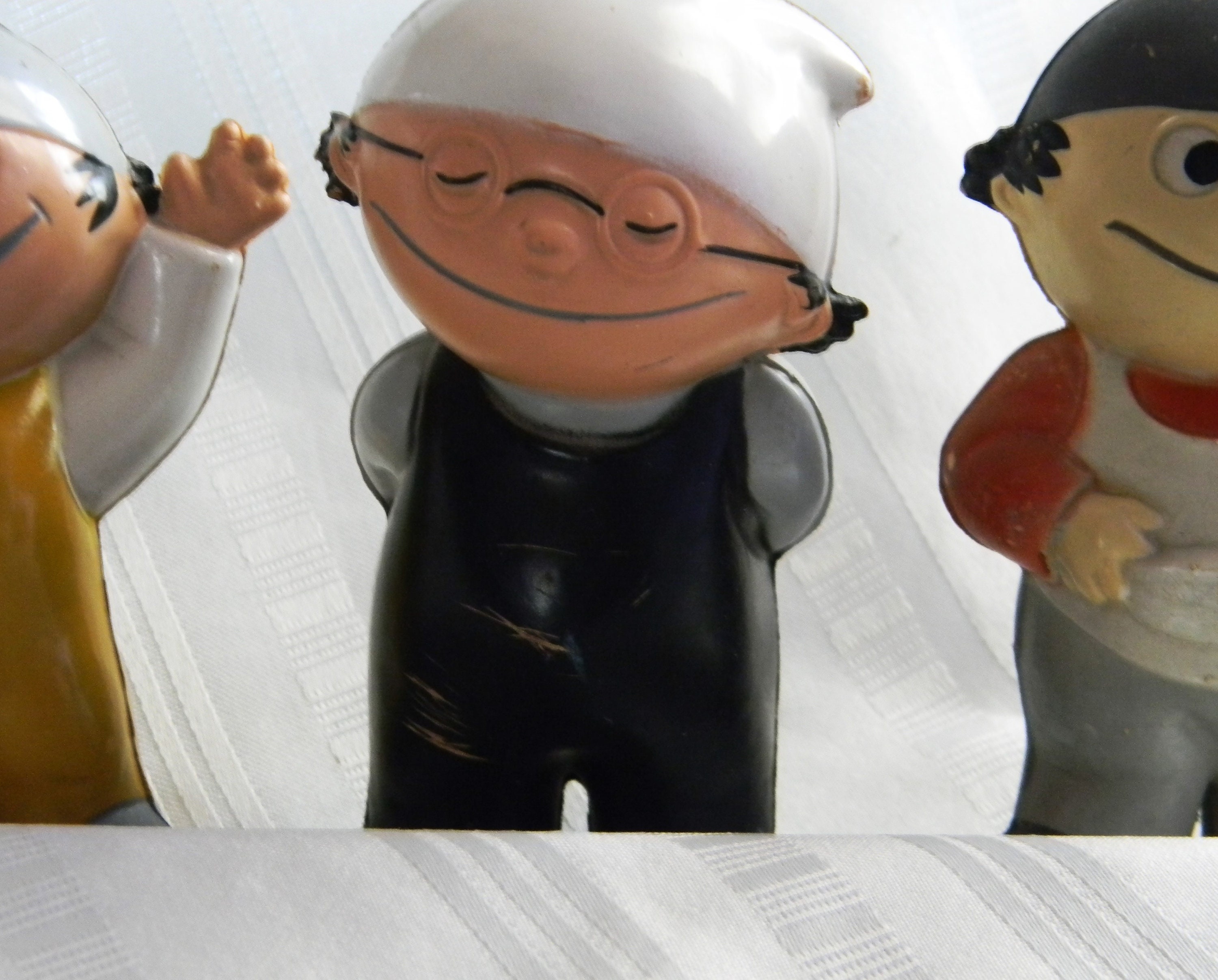 70’s Mainzelmannchen ドイツ ビンテージ ソフビTOY 3個 70's Mainzelmannchen German Vintage Soft Vinyl Toy 3 Pack
