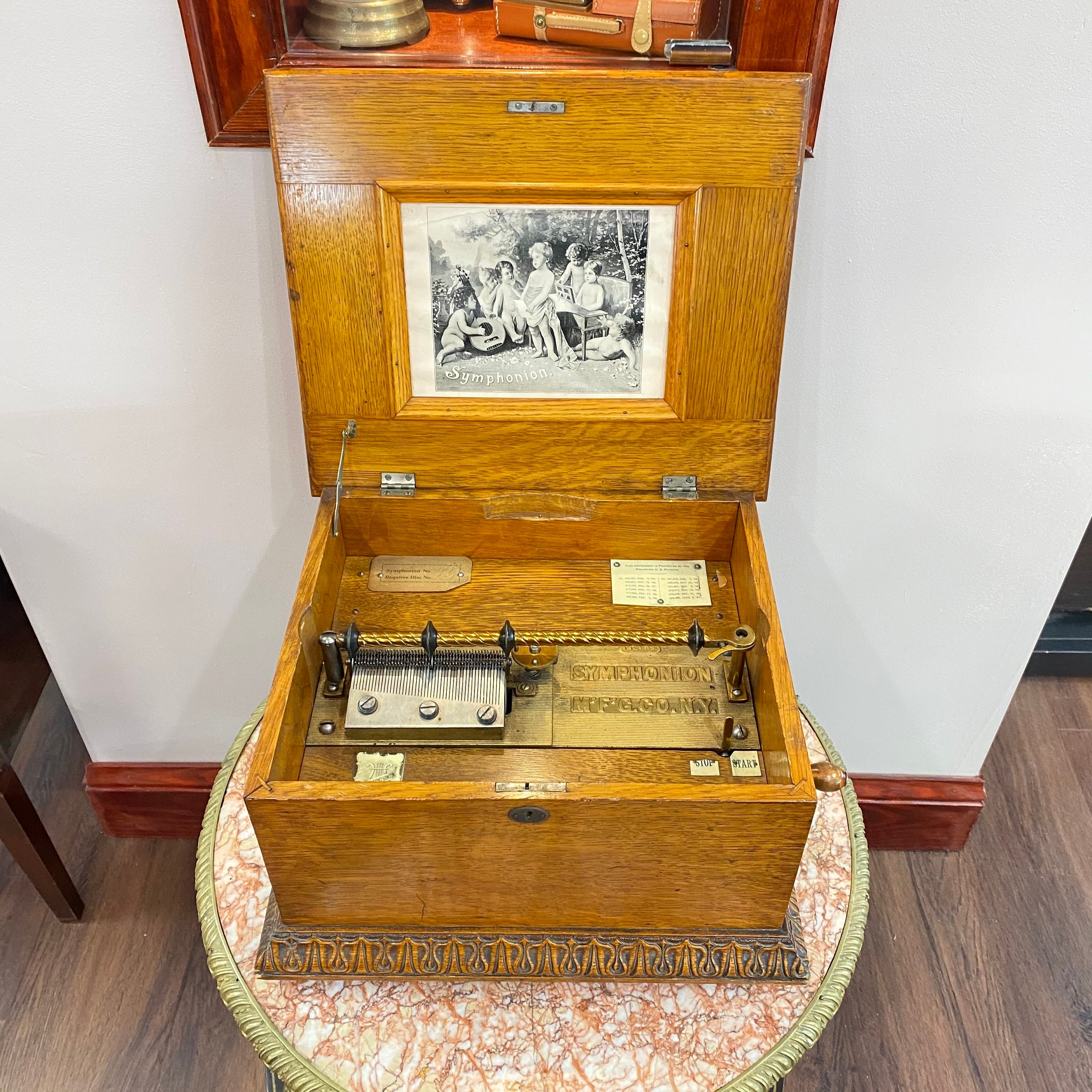 C182 Antique 1900's Symphonion Disc Musical Box Working C182 Antique 1900's Symphonion Disc Musical Box Working