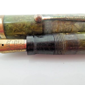 t024 Vintage 14kt Gold NIB Sheaffer Oversized Lifetime Flat Top Fountain Pen