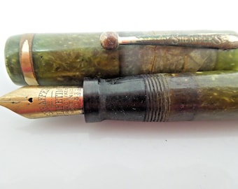 t024 Vintage 14kt Gold NIB Sheaffer Oversized Lifetime Flat Top Fountain Pen